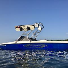 Big Air Cuda tower - 1999 Moomba Outback LS - Polished Aluminum - Wakeboard tower (1)