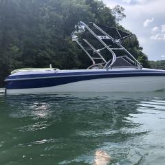 Big Air Cuda tower - 2003 Moomba Outback lSV - Polished Aluminum - wakeboard tower