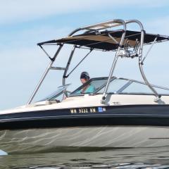Big Air H2O Tower -  Glastron - bimini - stainless steel - wakeboard tower