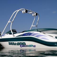 Big Air H2O Tower - SeaDoo- Challenger 1800 - white - stainless steel - wakeboard tower