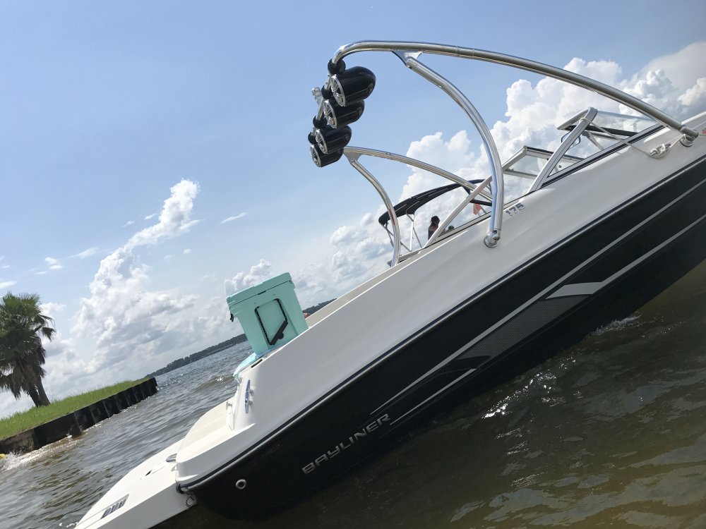 Big Air Ice tower - 2016 Bayliner 175 - Polished Aluminum - wakeboard tower