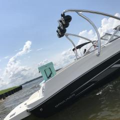 Big Air Ice tower - 2016 Bayliner 175 - Polished Aluminum - wakeboard tower