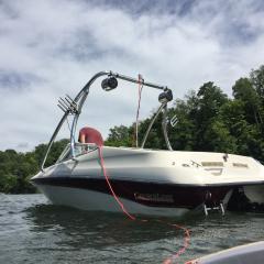 Big Air Ice tower - 1997 Crownline 176br - Polished Aluminum - Wakeboard tower (1)