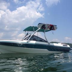 Big Air Ice tower - 1988 Glasstream 182 - Polished Aluminum - Wakeboard tower (1)