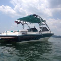 Big Air Ice tower - 1988 Glasstream 182 - Polished Aluminum - Wakeboard tower (4)