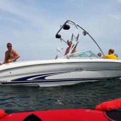 Big Air Storm Tower - 2001 SeaRay 210 - Polished Aluminum - Wakeboard tower