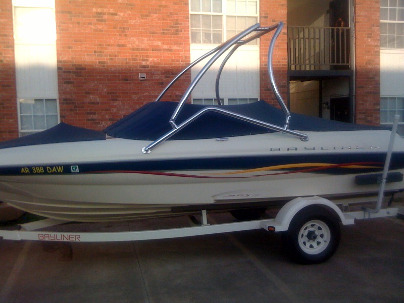 Big Air Vapor Tower -  Bayliner -  cover - polished aluminium - wakeboard tower