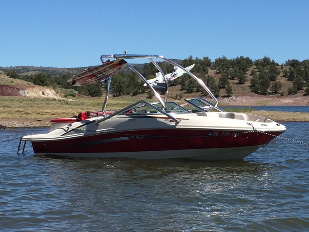 Big Air Vapor Tower - 2007 SeaRay 185 Sport - Polished Aluminum - Wakeboard tower (3)