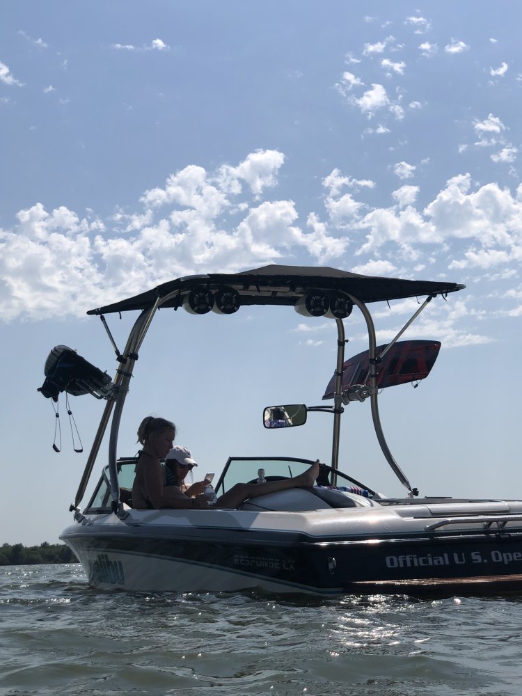 Big Air H2O Tower and Super Shadow Bimini-1997 Malibu Response LX - Stainless Steel-wakeboard tower (1)