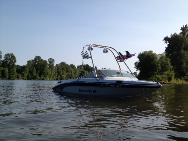 Big Air H2O - 1988 Mastercraft Tristar 190 - Stainless Steel - Wakeboard tower