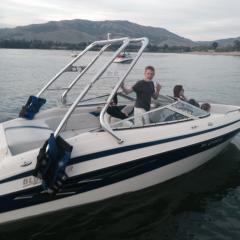 Big Air Cuda Tower - 2002 Blue Water Vision SE - Polished - Aluminum - Wakeboard tower