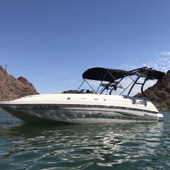 Big Air Cuda tower - 2001 Chaparral Sunesta 210 - Black aluminum - wakeboard tower (1)