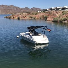 Big Air Cuda tower - 2001 Chaparral Sunesta 210 - Black aluminum - wakeboard tower (2)