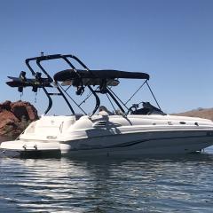 Big Air Cuda tower - 2001 Chaparral Sunesta 210 - Black aluminum - wakeboard tower (3)