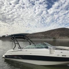 Big Air Cuda tower - 2004 Chaparral Sunesta 274 - Black Aluminum - wakeboard tower (1)