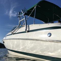 Big Air Cuda tower-2000 Chris Craft 210 - Polished Aluminum - wakeboard tower (3)