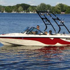 Big Air Cuda Tower - 2001 Correct Craft - Ski Nautique Super Sport 21 - Black Aluminum - Wakeboard Tower