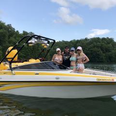 Big Air Cuda tower - 2002 Crownline 210 - Black Aluminum- Wakeboard tower (2)