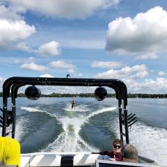 Big Air Cuda tower - 2004 Crownline 202 br - Black Aluminum - wakeboard tower (2)
