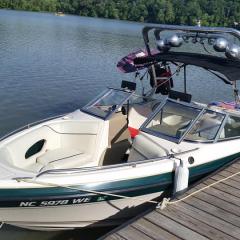 Big Air Cuda tower - 1998 Ebbtide Mystique - Polished Aluminum - wakeboard tower (2)