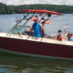 Big Air Cuda tower and Super Shadow Bimini - 1968 Formula 233 - Polished Aluminum - wakeboard tower (1)