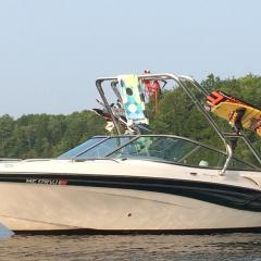 Big Air Cuda tower - 2001 Four Winns 210 Horizon - Polished Aluminum - Wakeboard tower (1)