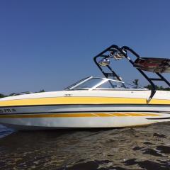 Big Air Cuda Tower-2007 Glastron 205GT-Black Aluminum-Wakeboard tower (2)