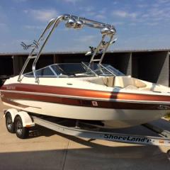 Big Air Cuda tower - 2006 Glastron - GXL 205 - Bullet Speaker - Razor Rack - Polished Aluminum - Wakeboard tower