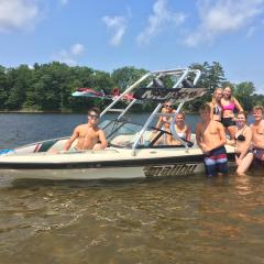 Big Air Cuda Tower - 1998 Malibu Response LX - polished aluminum - wakeboard tower