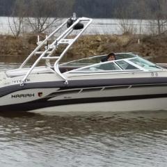 Big Air Cuda tower - 1994 Mariah 220z -Polished Aluminum - Wakeboard tower