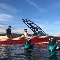 Big Air Cuda tower - Ski Sanger boat -Black Aluminum -wakeboard tower