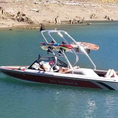 Big Air Cuda wakeboard tower - 1989 Ski Sanger DX - Polished Aluminum (3)