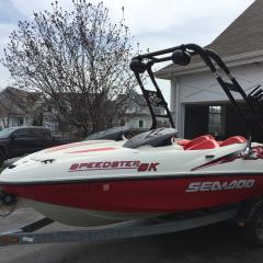 Big Air Cuda Tower - SeaDoo - Speedster - Black Aluminum - Wakeboard tower