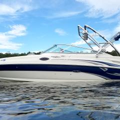 Big Air Cuda Tower - 2002 SeaRay 270 - Polished Aluminum - wakeboard tower (1)