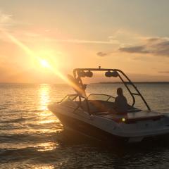 Big Air Cuda Tower - 2008 SeaRay 201 Sport - Black Aluminum - wakeboard tower (1)