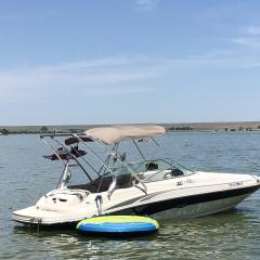 Big Air Cuda tower - 2003 SeaRay Sundeck 220 - Polished Aluminum - wakeboard tower