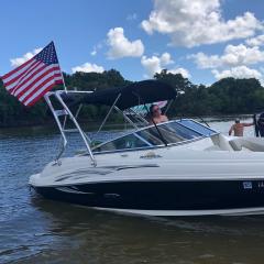 Big Air Cuda tower - 2005 SeaRay 200 Sundeck - Polished Aluminum - wakeboard tower (2)