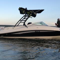 Big Air Cuda tower - 2007 SeaRay Select 210 - Black Aluminum - wakeboard tower