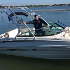 Big Air Cuda tower - 2014 Sea Ray 240 Sundeck - Polished Aluminum - wakeboard tower