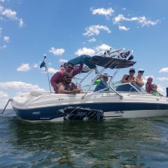 Big Air Cuda tower - SeaRay - Polished Aluminum - wakeboard tower (1)