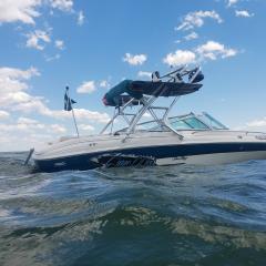 Big Air Cuda tower - SeaRay - Polished Aluminum - wakeboard tower (2)