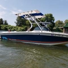 Big Air Cuda tower - Big Air Super Shadow Bimini - 1989 Supra Sunsport - Polished Aluminim - wakeboard tower