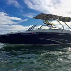 Big Air Cuda Tower - 2015 Yamaha SX240 - Polished Aluminum - Wakeboard tower  (2)