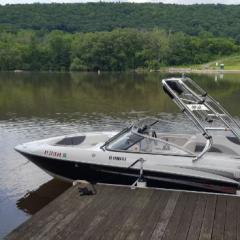 Big Air Cuda tower - 2005 Yamaha SX230 - Collapsible Bimini - Polished Aluminum - wakeboard tower (2)