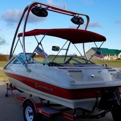 Big Air Haus tower - 1998 Caravelle 188 - Polished Aluminum - wakeboard tower (2)