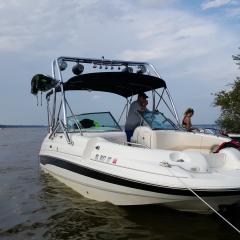 Big Air Haus - 2002 Chaparral Sunesta 233 - Polished Aluminum - Wakeboard Tower (2)