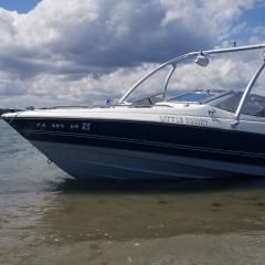 Big Air Ice Tower - 1991 Bayliner Capri - Polished Aluminum -wakeboard tower
