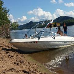Big Air Ice Tower - 1999 Bayliner - 1750 Capri - Polished Aluminum - Bullet Speaker - Hydro Rack - Wakeboard Tower
