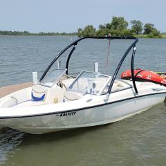 Big Air Ice tower - 2005 Bayliner 175 - Black Aluminum - wakeboard tower (2)