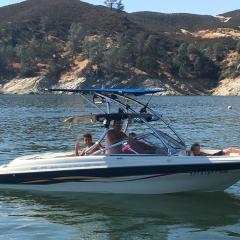 Big Air Ice tower - Super Shadow Bimini - Bayliner boat - Polished aluminum -wakeboard tower